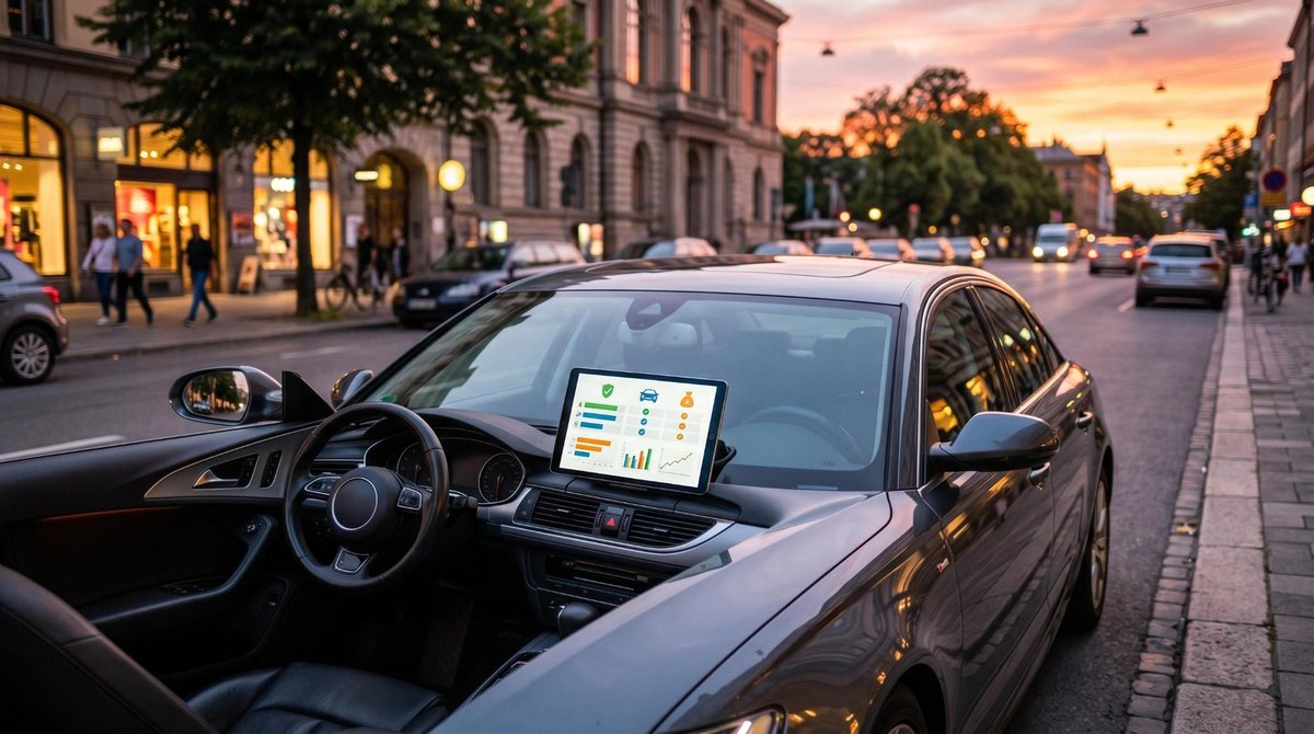 Pessoa comparando cotações de seguro de automóvel em um notebook sobre a mesa